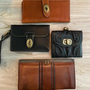 Lot of (4) Fossil wallets & (1) Fifty Four. SOLD